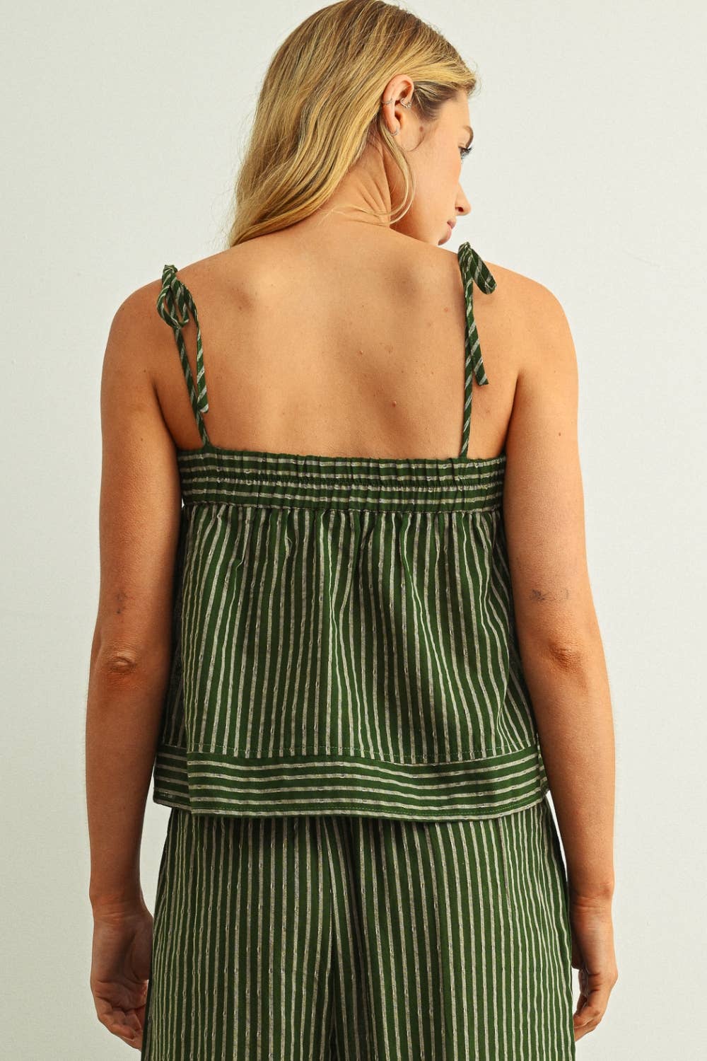 Striped Spaghetti Strap Tank 