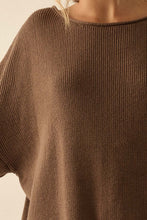 Load image into Gallery viewer, Mocha Boatneck Sweater
