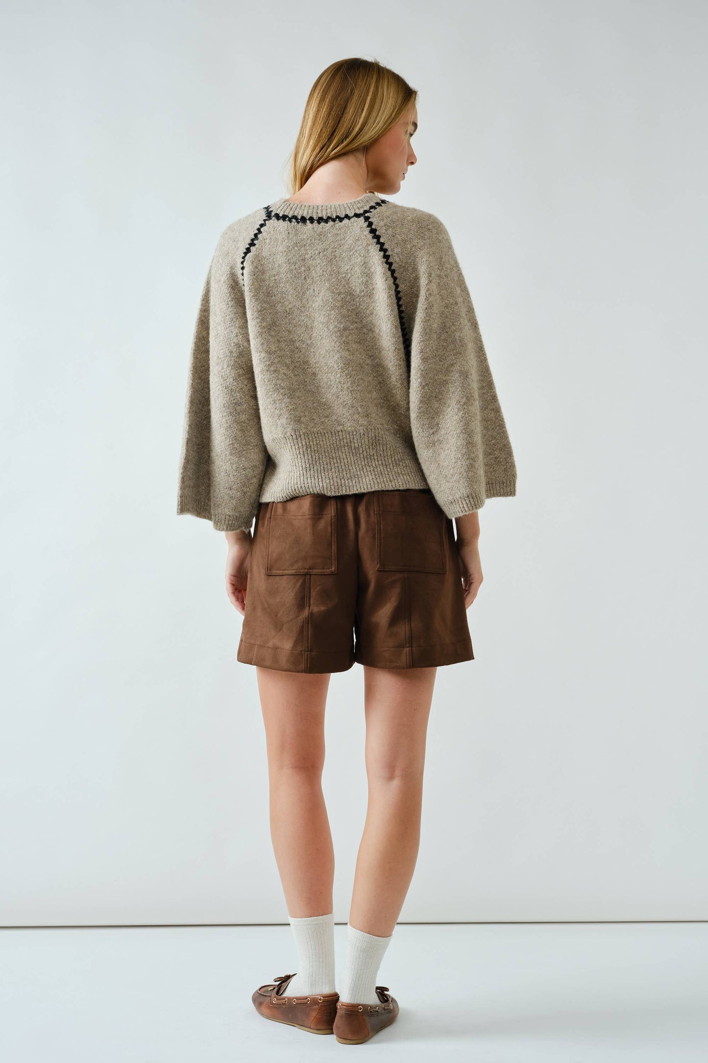 Zig Zag Contrast Fall Sweater