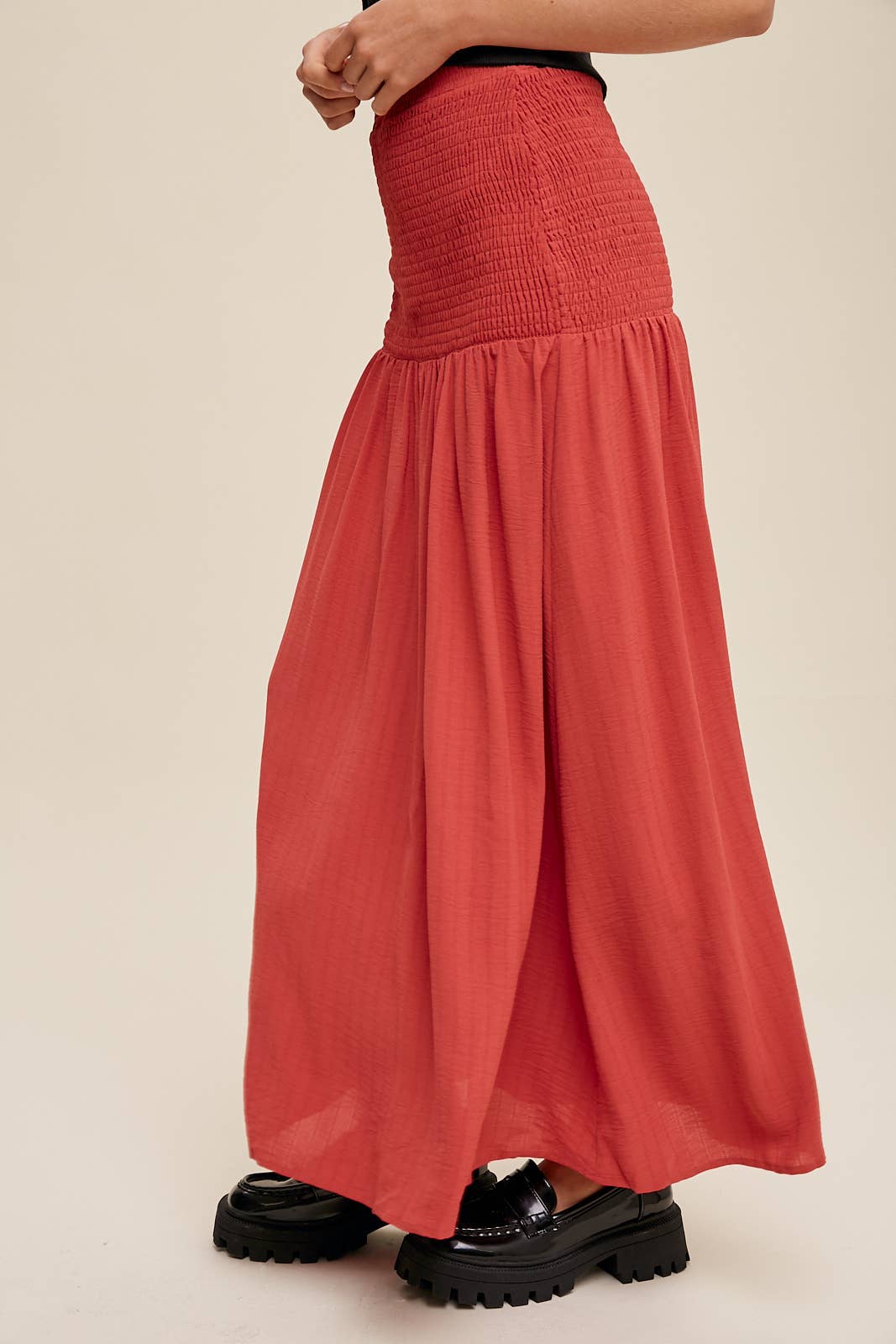 Convertible Shirred Maxi Skirt & Dress