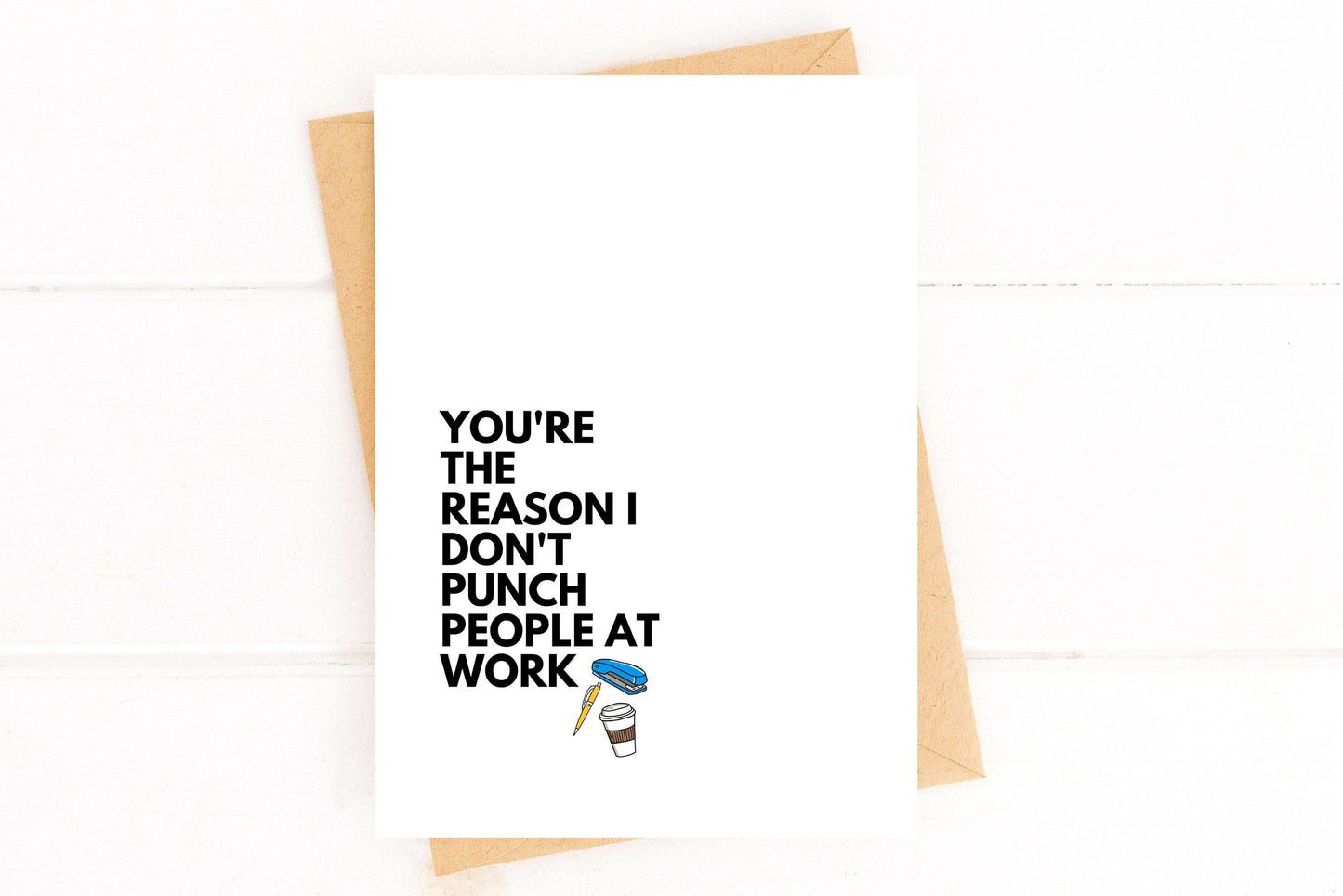 Funny Coworker Appreciation Card Thank You Greeting Card