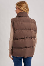 Load image into Gallery viewer, FUNNEL NECK COLLAR QUILTED PUFFER VEST
