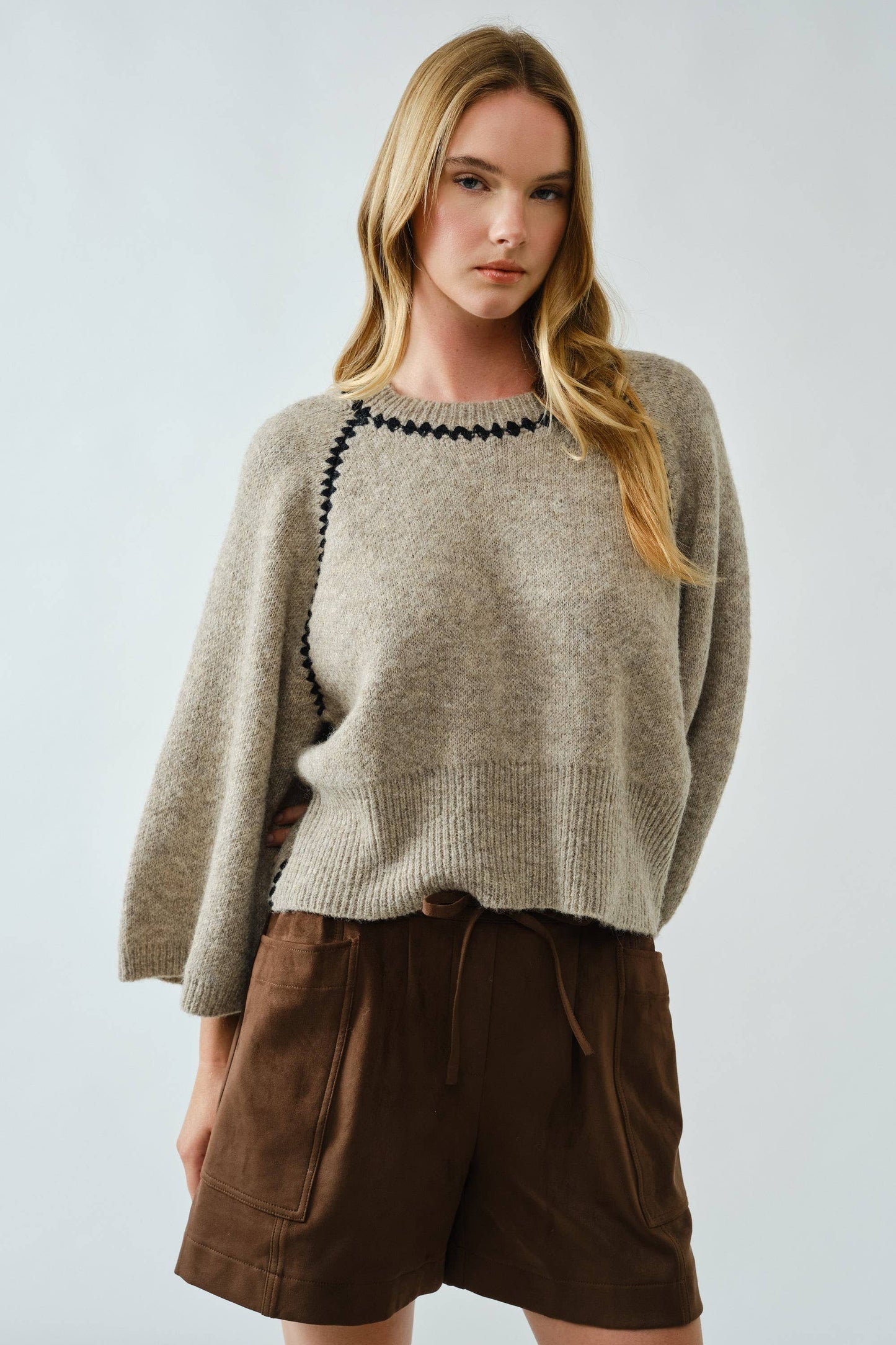 Zig Zag Contrast Fall Sweater
