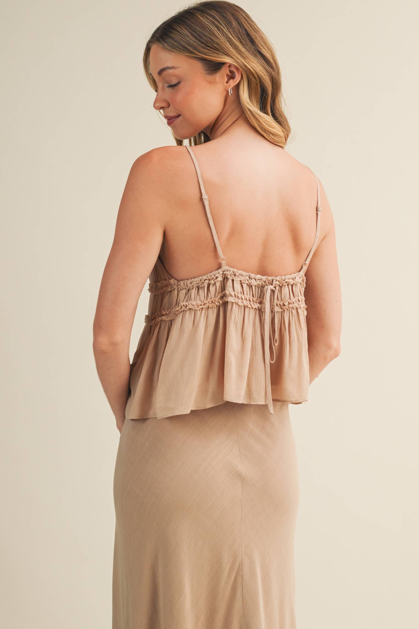 Tiered Ruffle Bodice Babydoll Cami