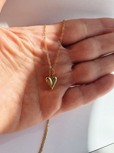 Puffy Heart Necklace GeoMetricGem