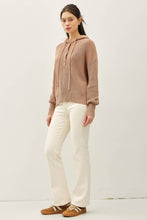 Load image into Gallery viewer, Knit Henley Hoodie Sweater
