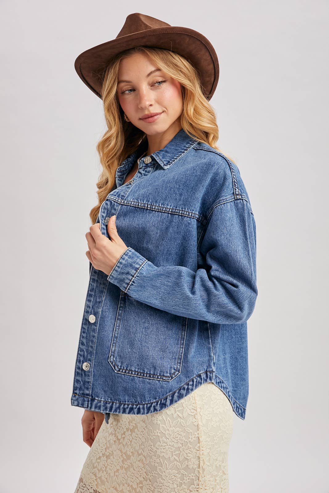 Oversized Denim Shacket 