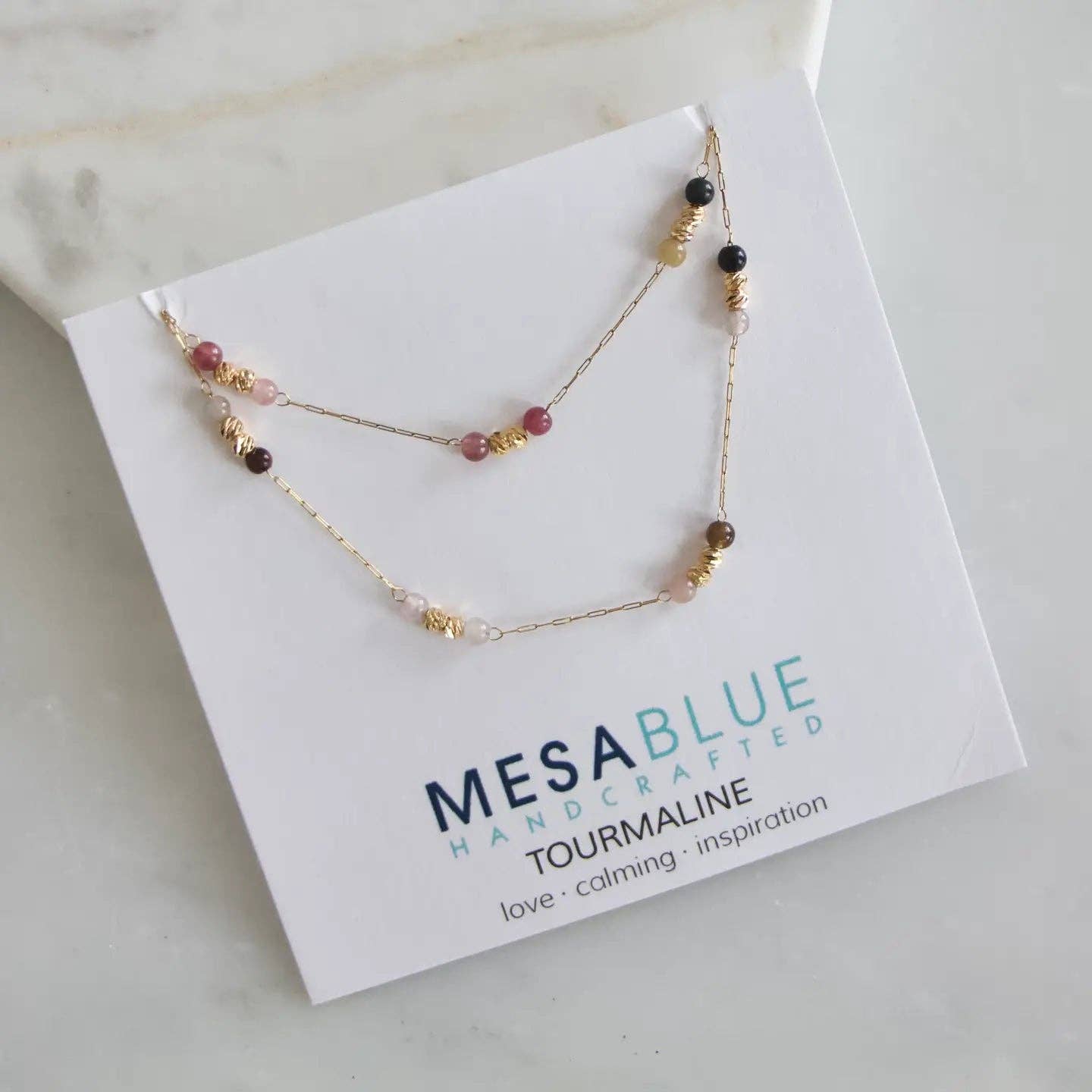 Round Gemstone Beaded Necklace