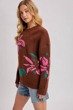 Load image into Gallery viewer, Textured Floral Pullover Sweater
