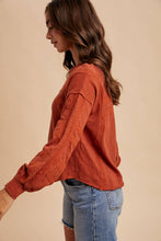 Load image into Gallery viewer, Lace Inset Long Sleeve Top
