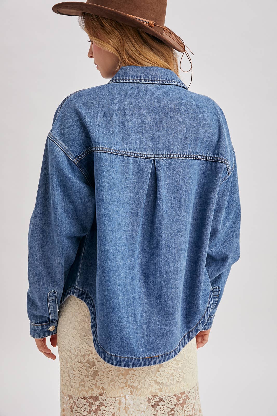 Oversized Denim Shacket 