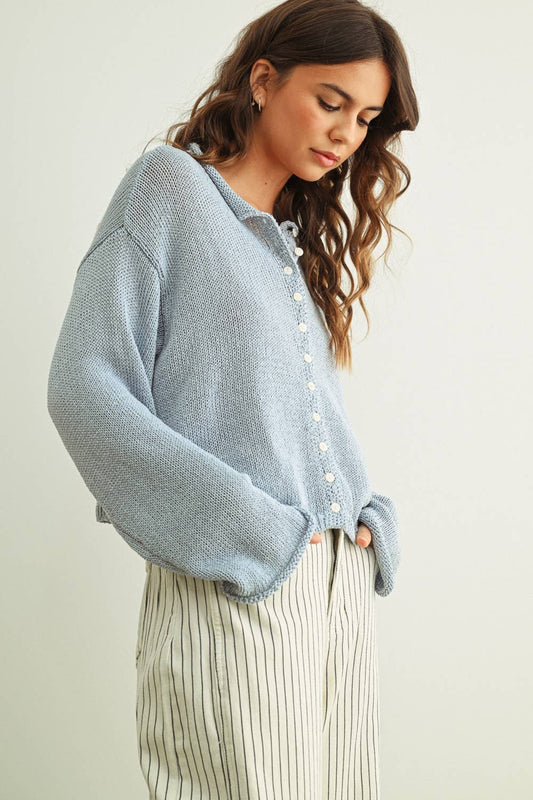 Lightweight Button Front Cardigan