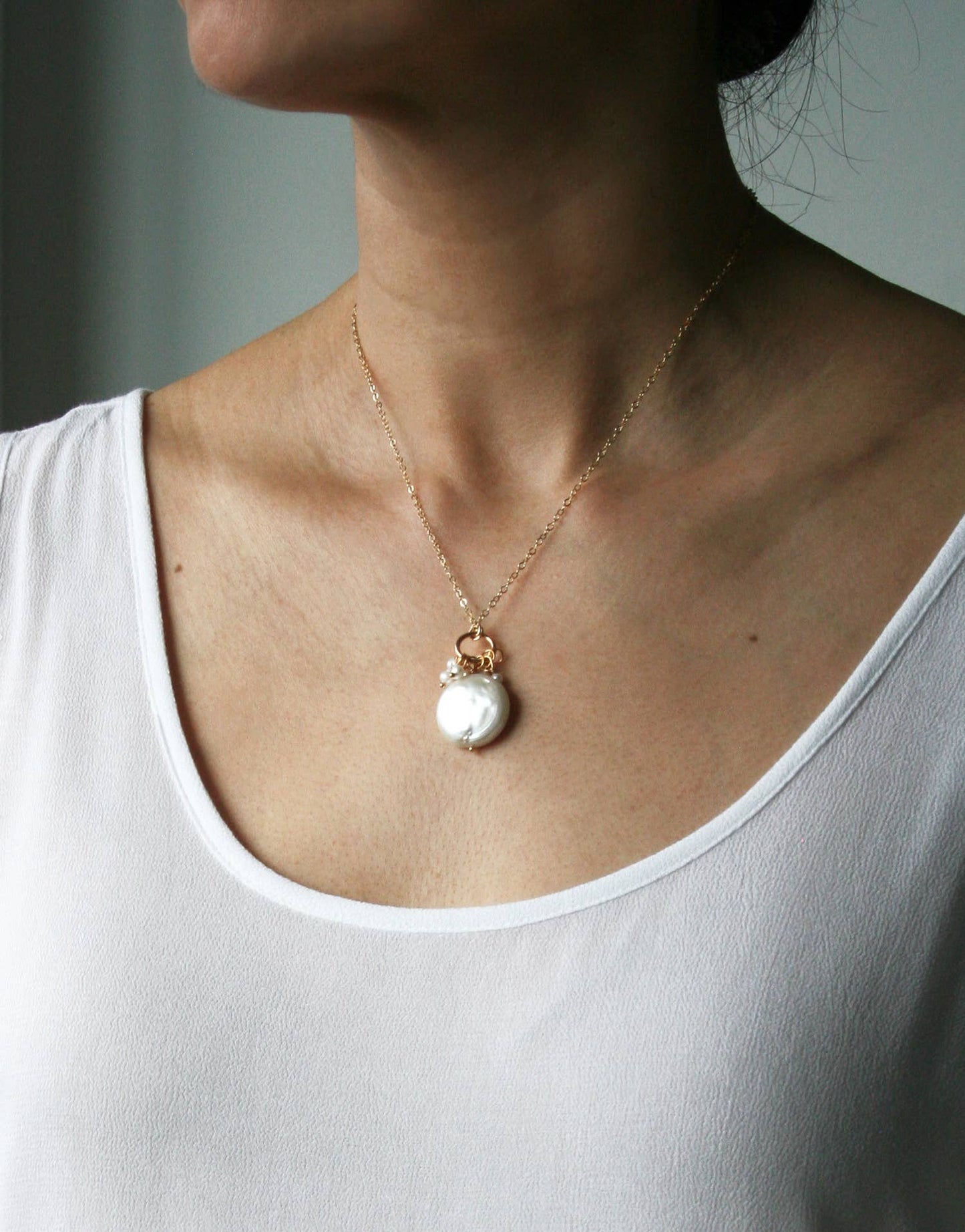 Coin Pearl Necklace