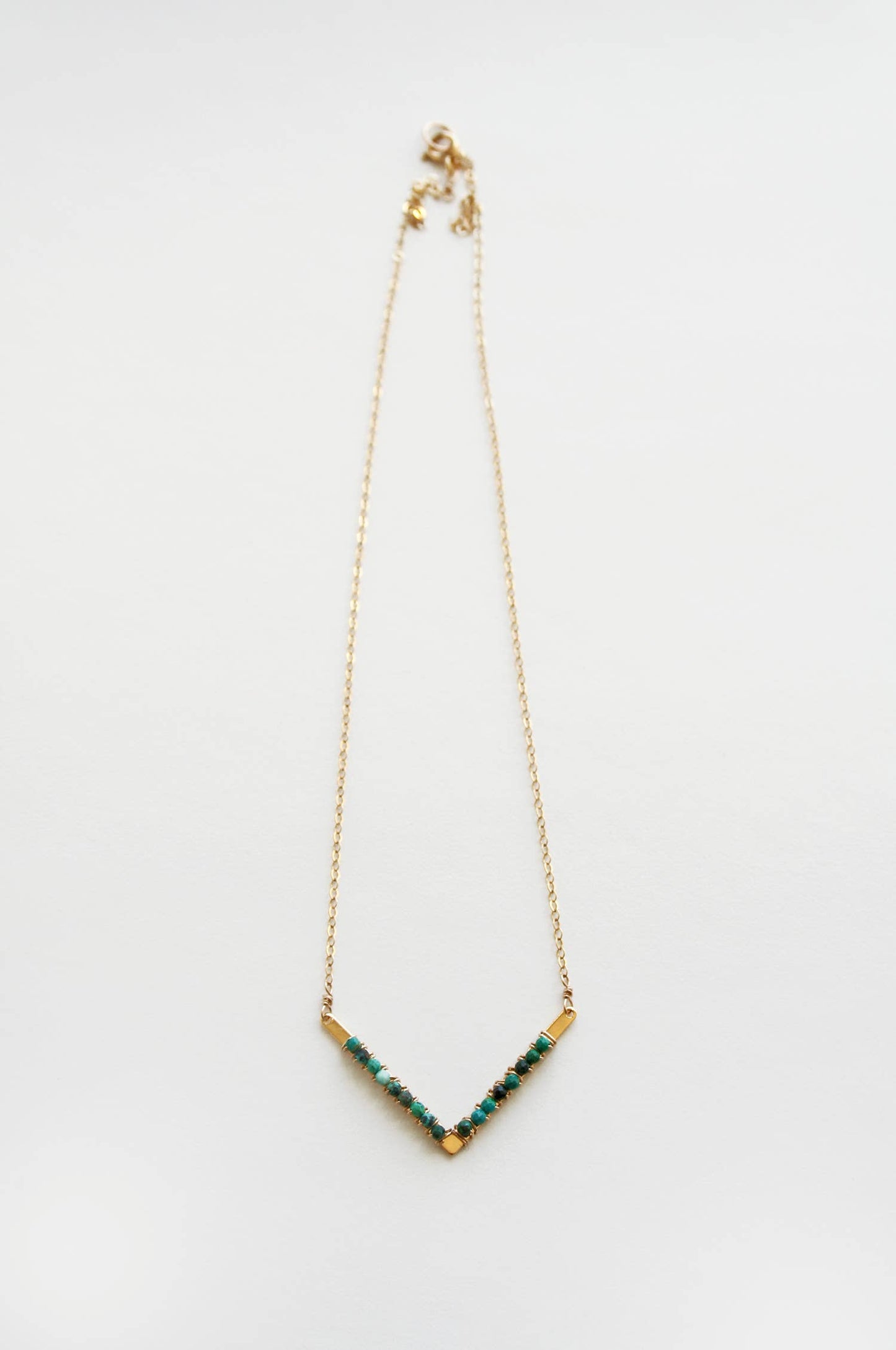 Turquoise Chevron Necklace | Summer Necklace