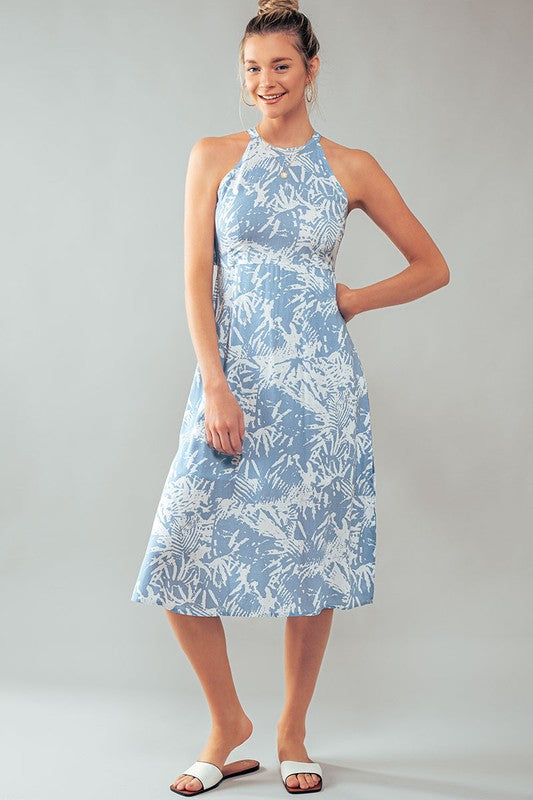 Halter Neck Midi Dress