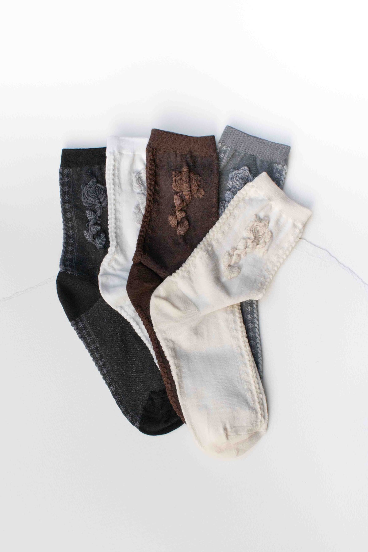 Rose Cotton Blend Socks