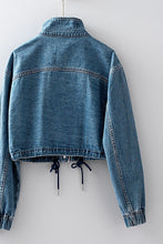 Load image into Gallery viewer, Cropped Drawstring Hem Jacket
