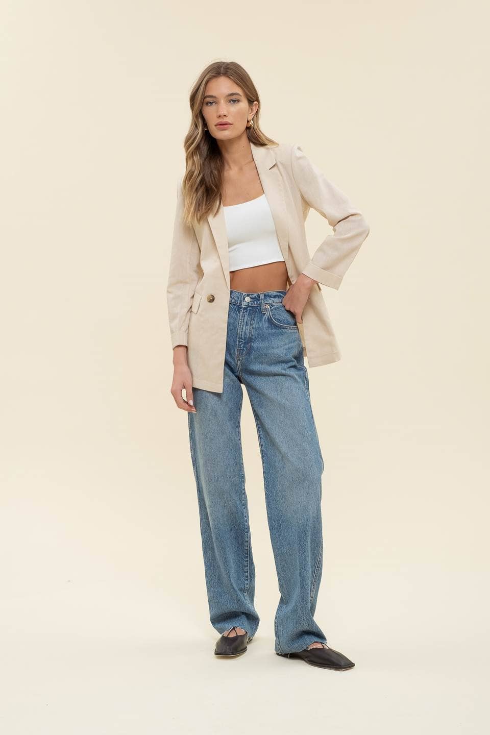 Tailored Blazer-3/4 sleeve