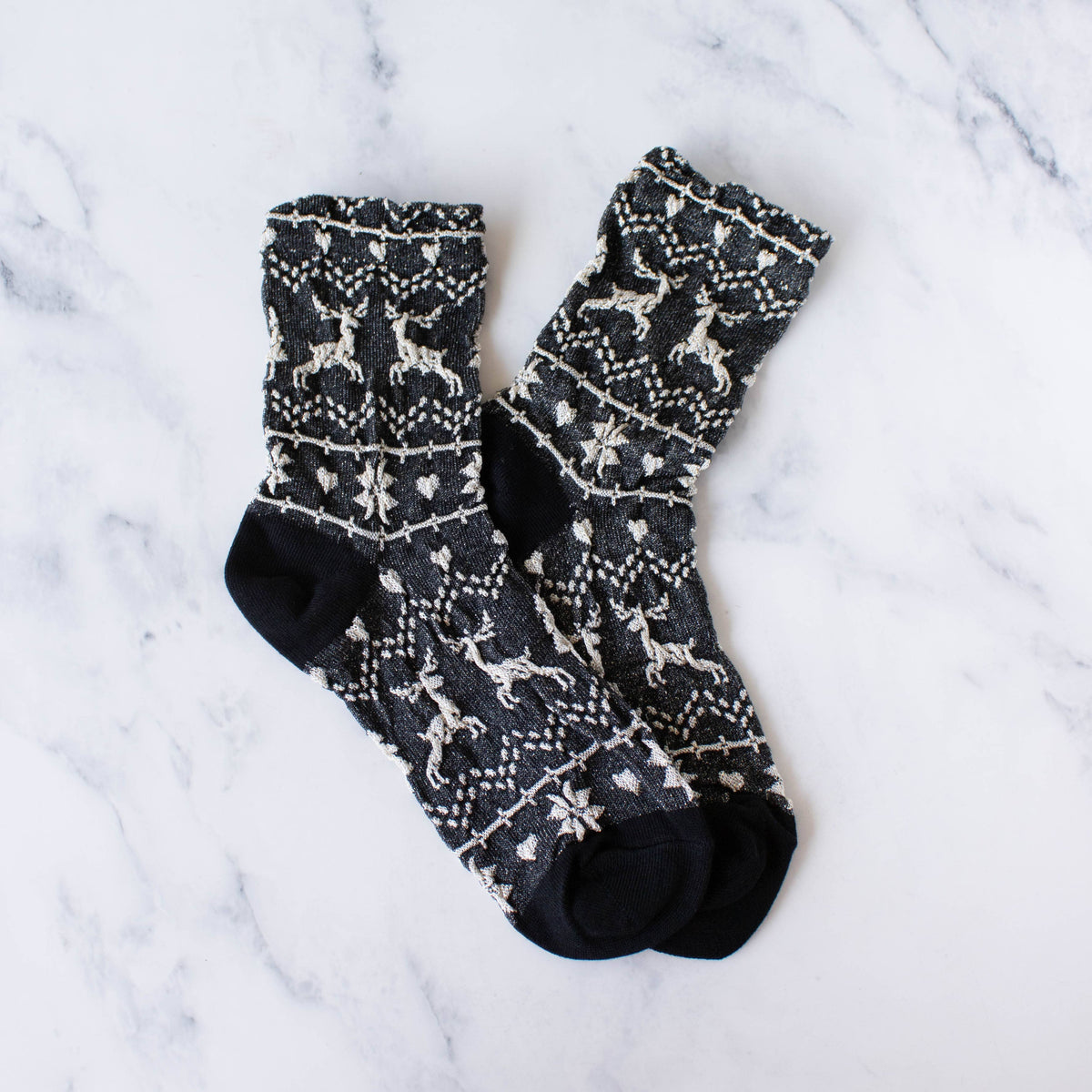 Christmas Glitter Casual Crew Socks