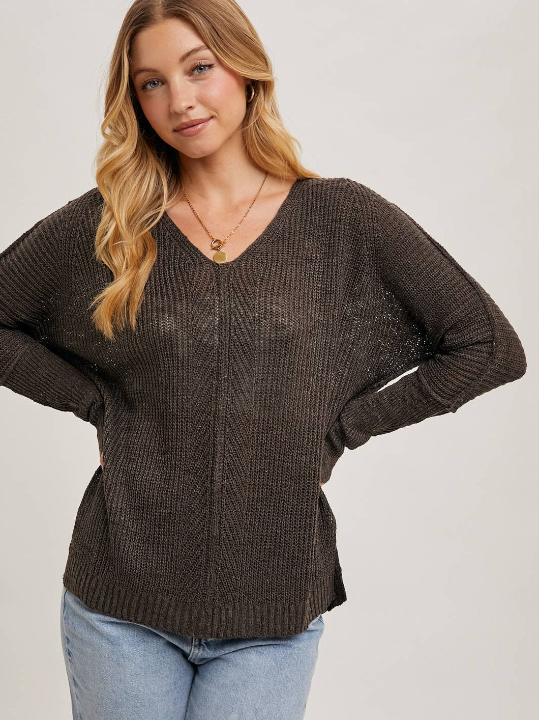Ash Sheer Loose-Fit Pullover
