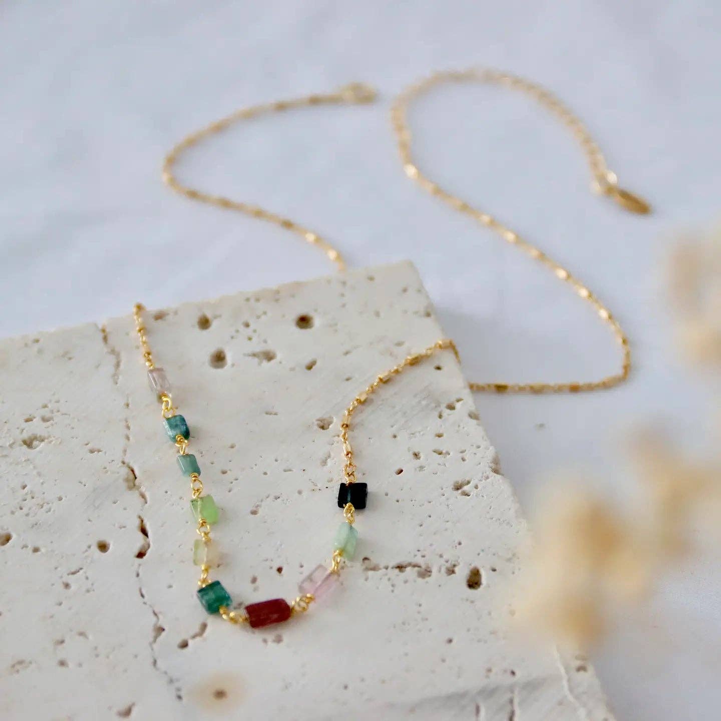 Tourmaline Bar Necklace