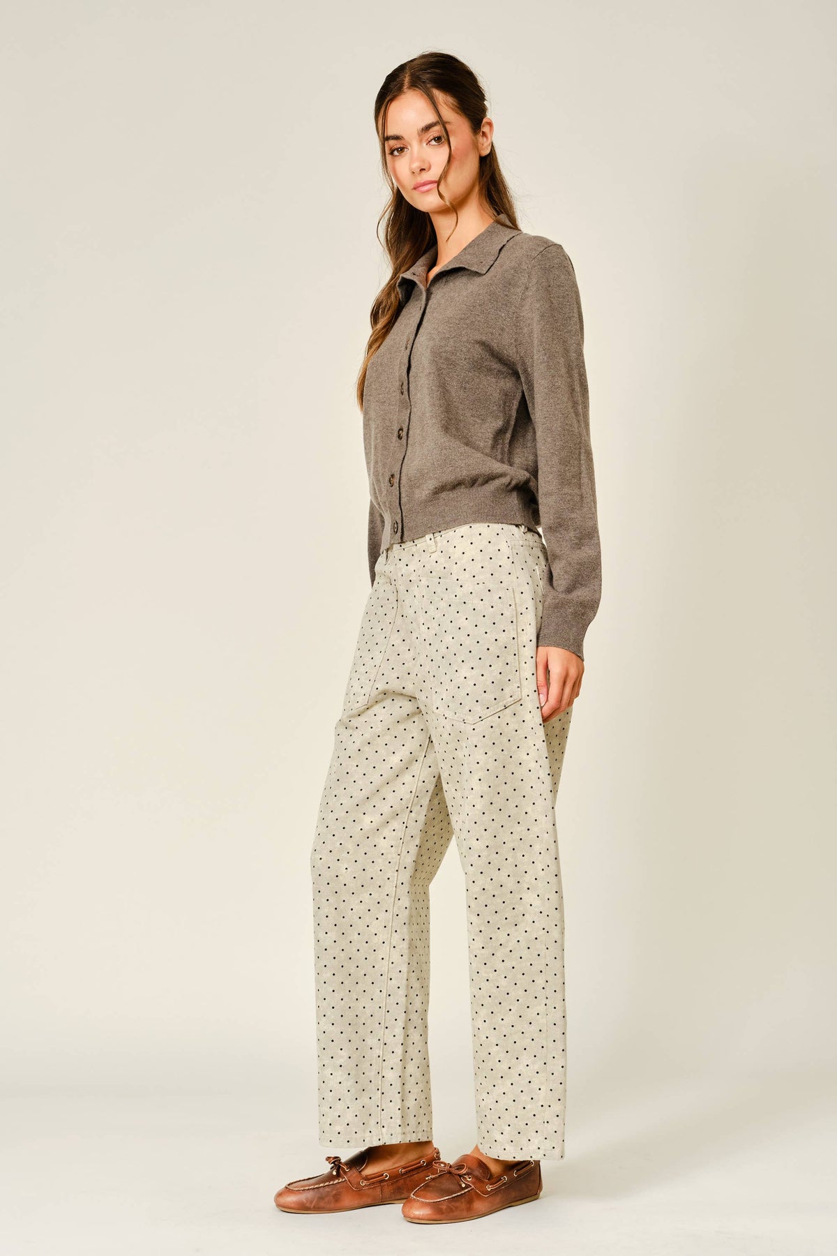 Cashmere Mix Collared Cardigan