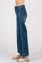 Load image into Gallery viewer, LTJ Dark Wide Leg Jeans With Seam Lines
