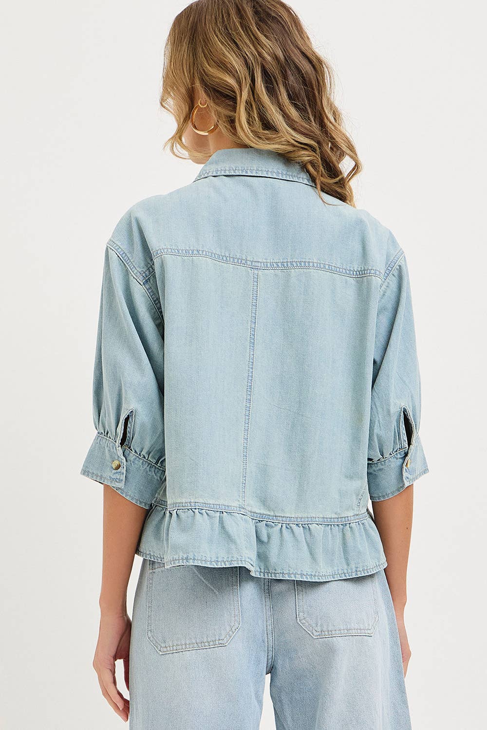 Washed Denim Everyday Chambray Top