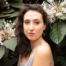 Load image into Gallery viewer, Delicate Brass Flower Hoop Earrings Altiplano
