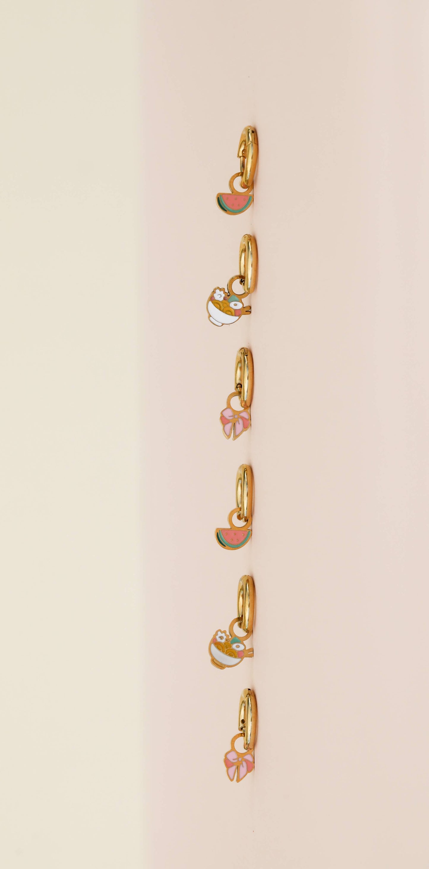 Watermelon Enamel Charm Hoop 