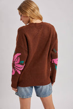Load image into Gallery viewer, Textured Floral Pullover Sweater
