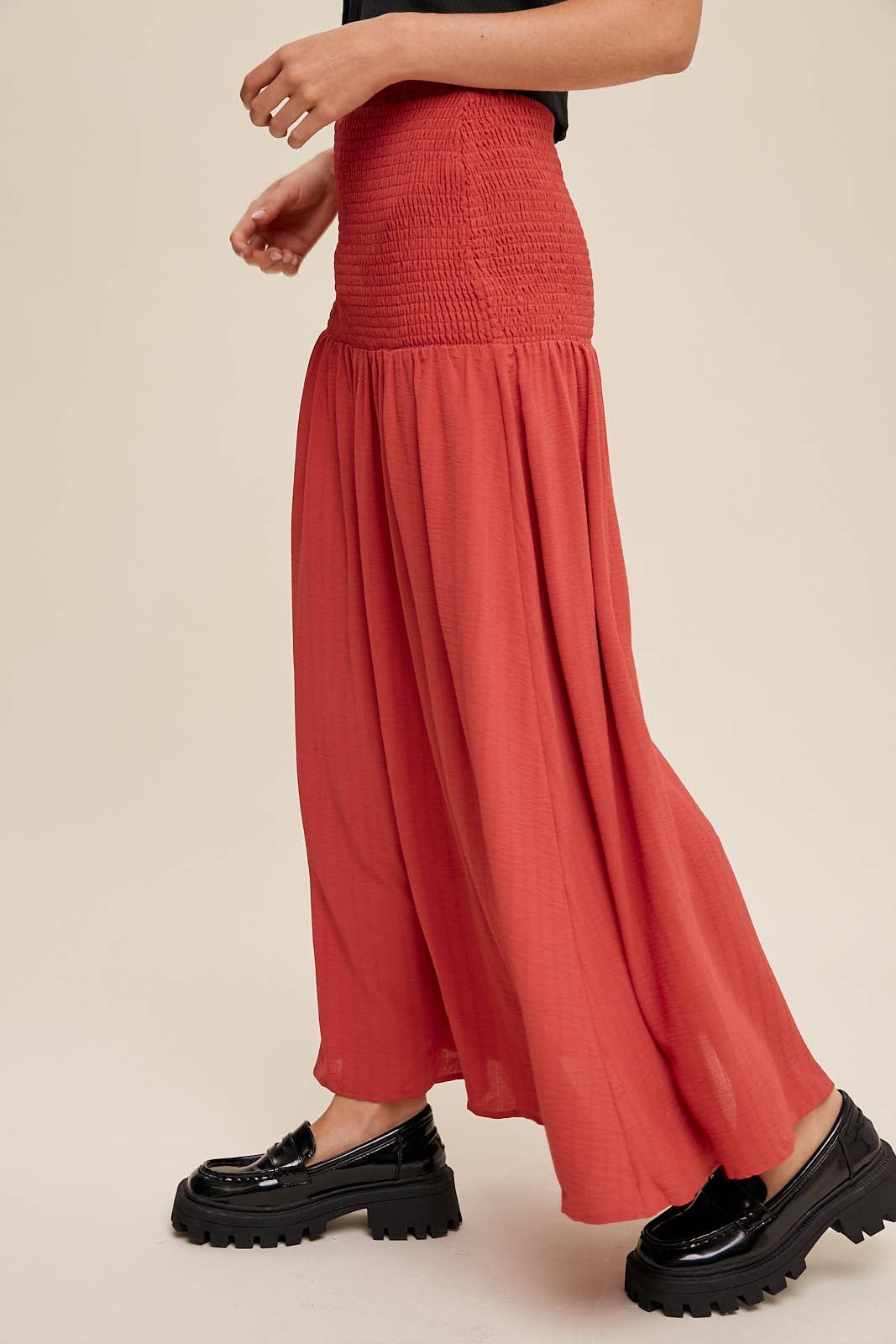 Convertible Shirred Maxi Skirt & Dress