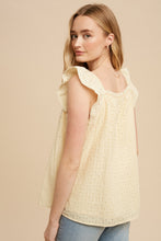Load image into Gallery viewer, Buttercream Flutter Sleeve Tank
