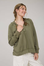 Load image into Gallery viewer, Olive V-Neck Hoodie

