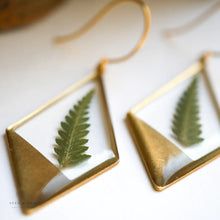 Load image into Gallery viewer, Hanging Fern Terrarium Earrings
