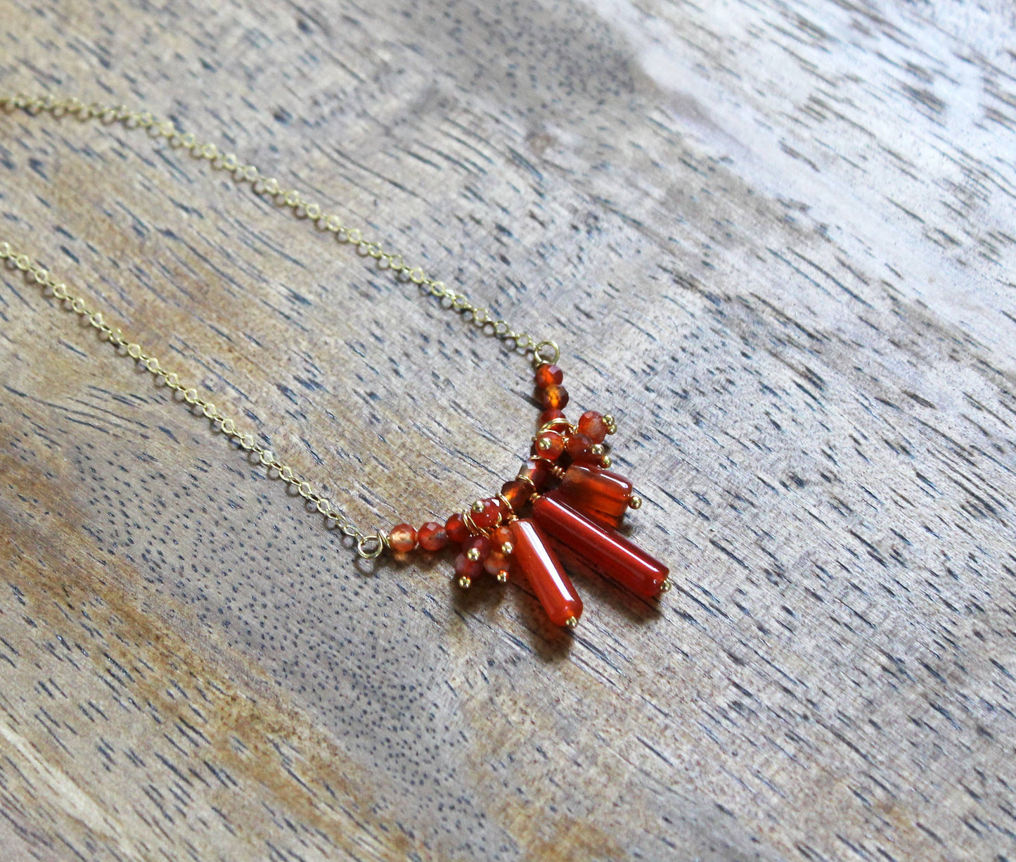 Cluster of Carnelian Necklace