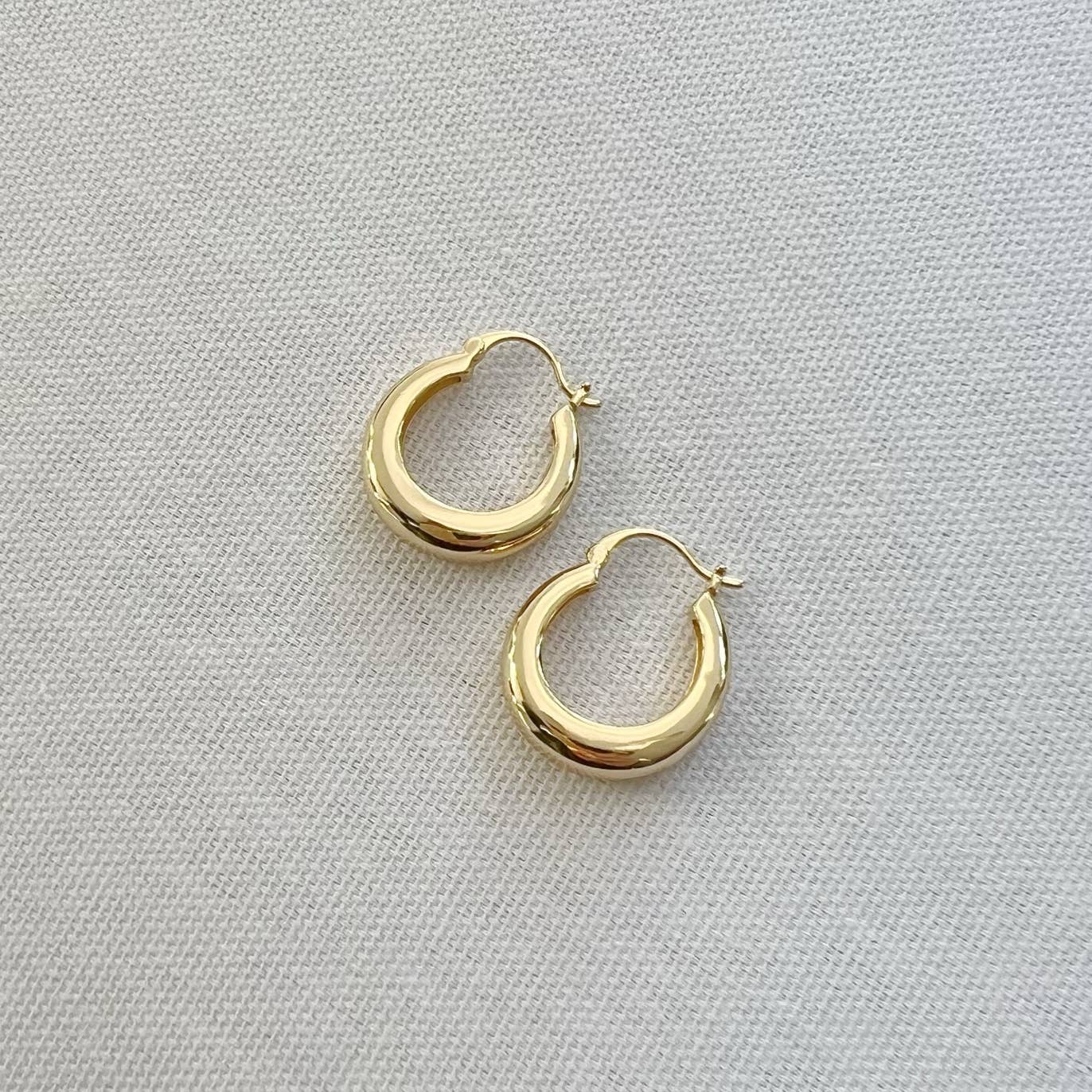 Wanderlust Hoops Earrings Gold Filled Silver