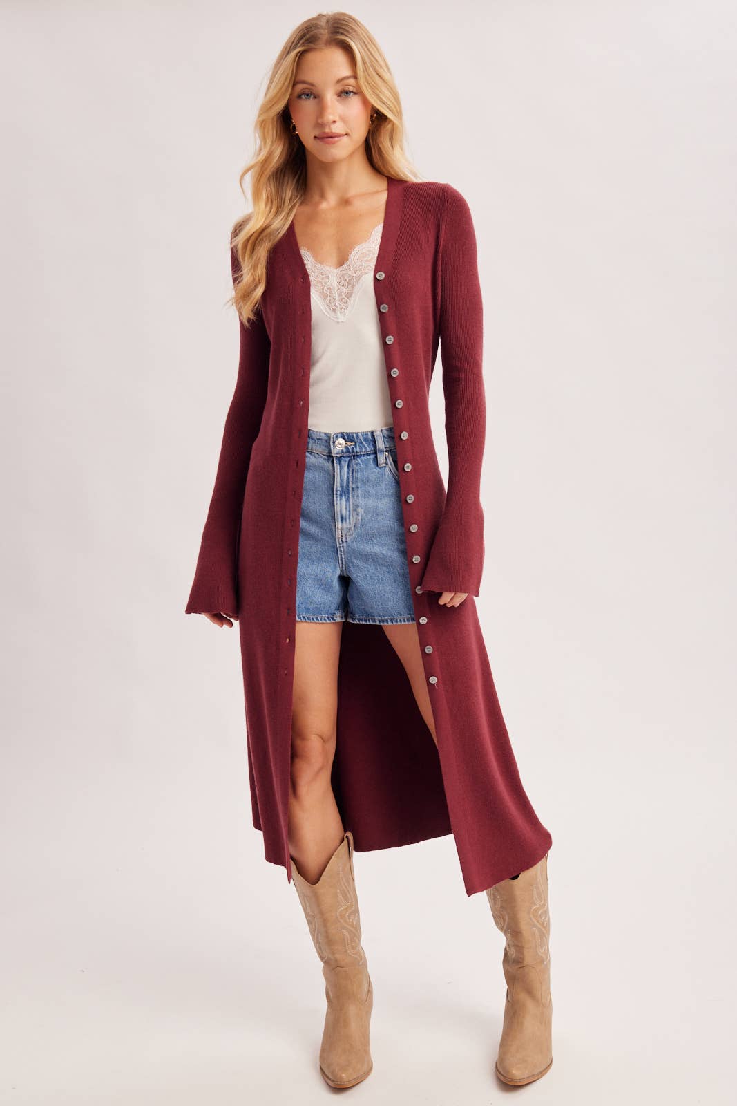 v-Neck Button Down Dress