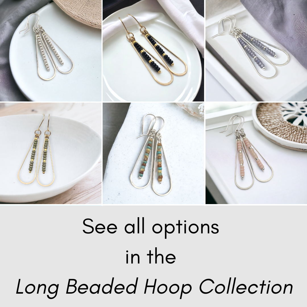 Sterling Silver Hoops - Hammered Earrings 