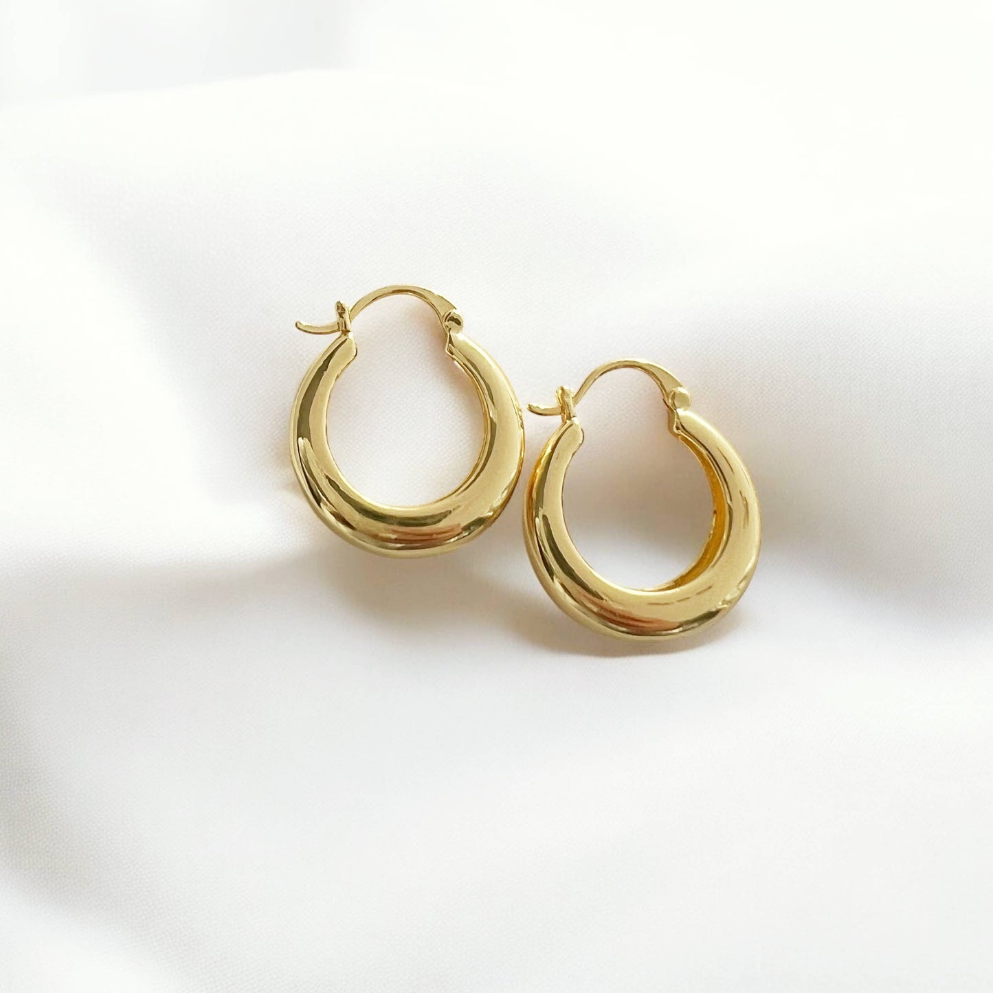 Wanderlust Hoops Earrings Gold Filled Silver