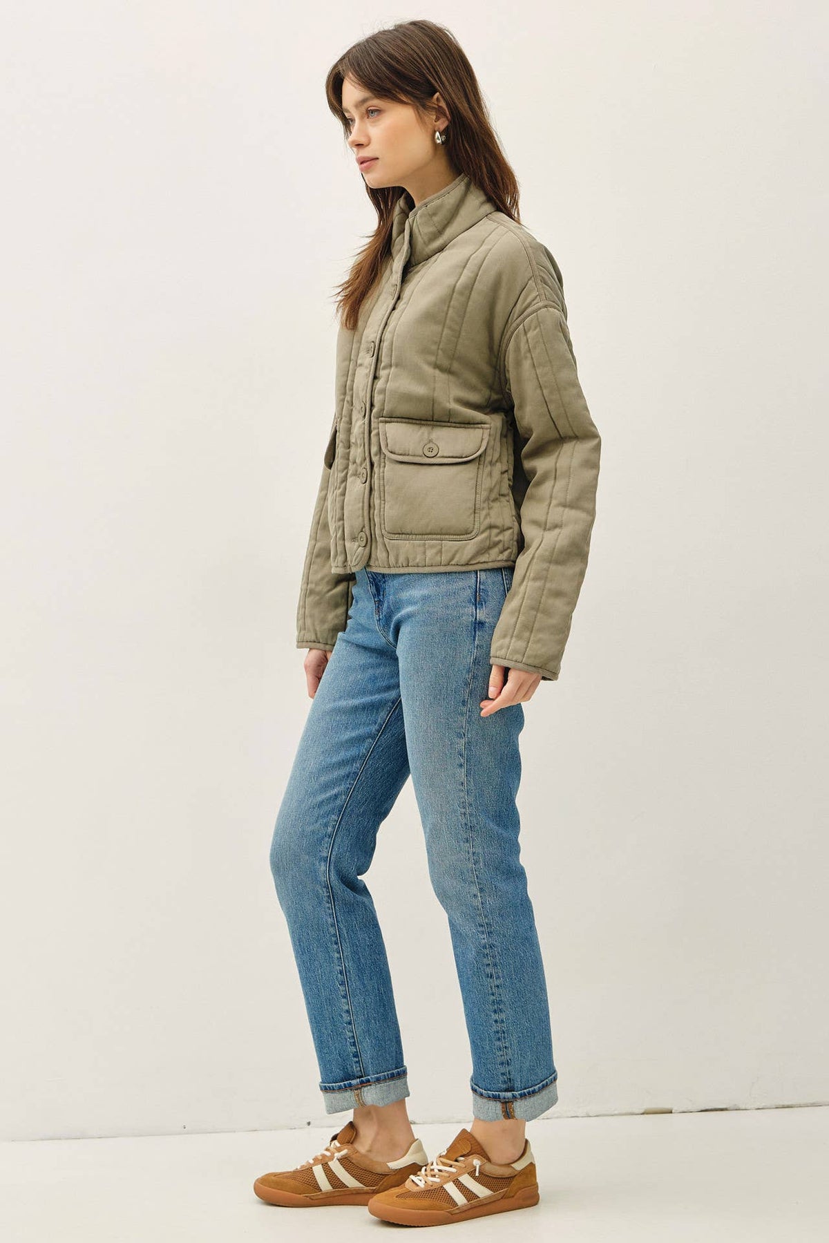 Olive Quilted Jacket