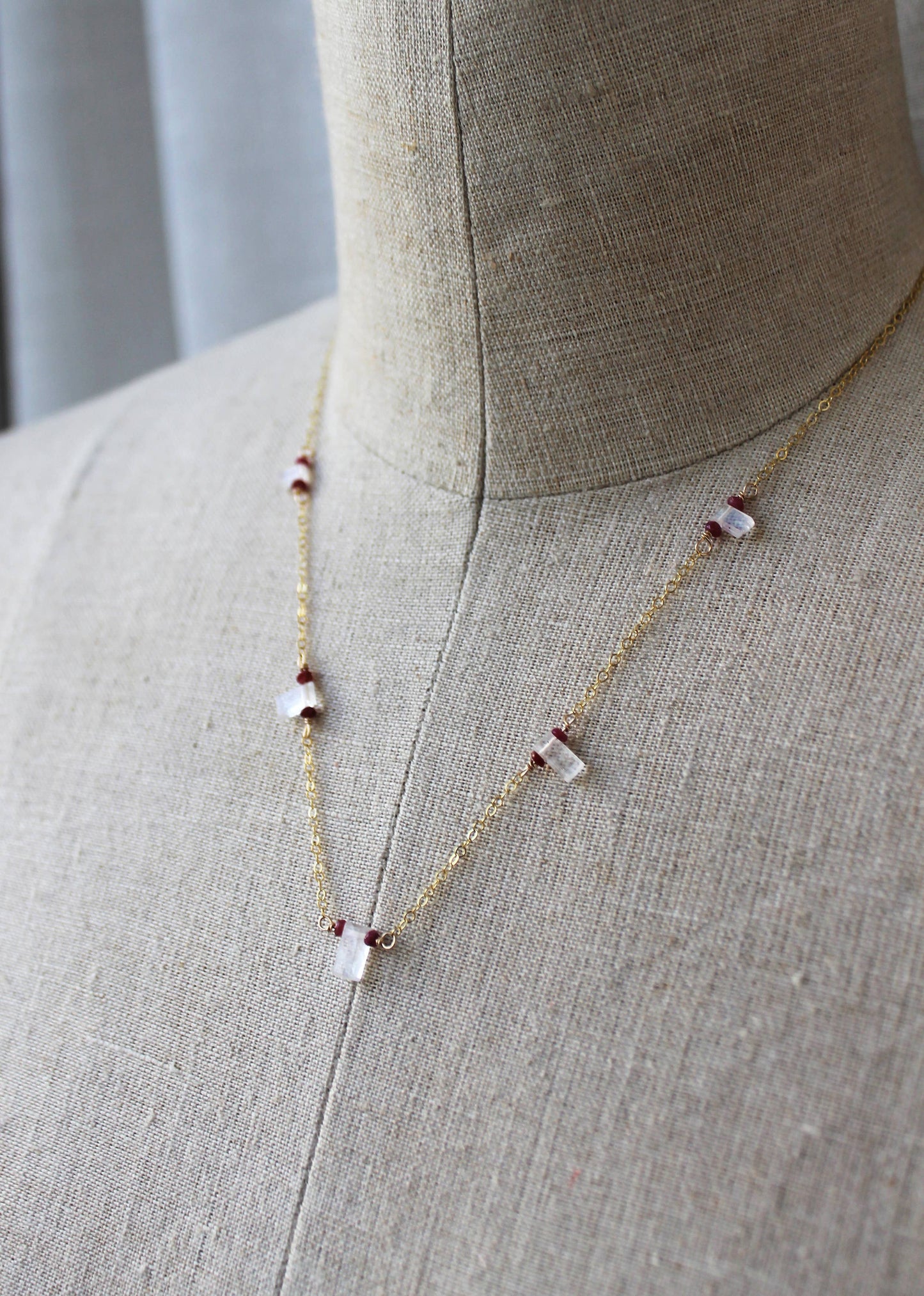 Dainty Moonstone Necklace