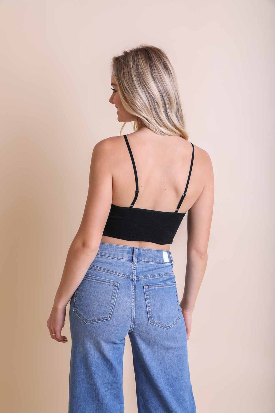 Black Padded V-Neck Brami 