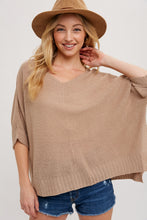 Load image into Gallery viewer, Taupe Dolman Sleeved Knit Pullover
