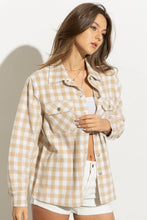 Load image into Gallery viewer, Gingham Yarn Dyed Pocket Front Shirt Jacket
