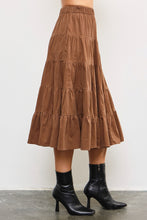 Load image into Gallery viewer, Dark Latte Corduroy Skirt
