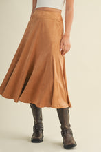 Load image into Gallery viewer, Toffee Suede Midi Skirt
