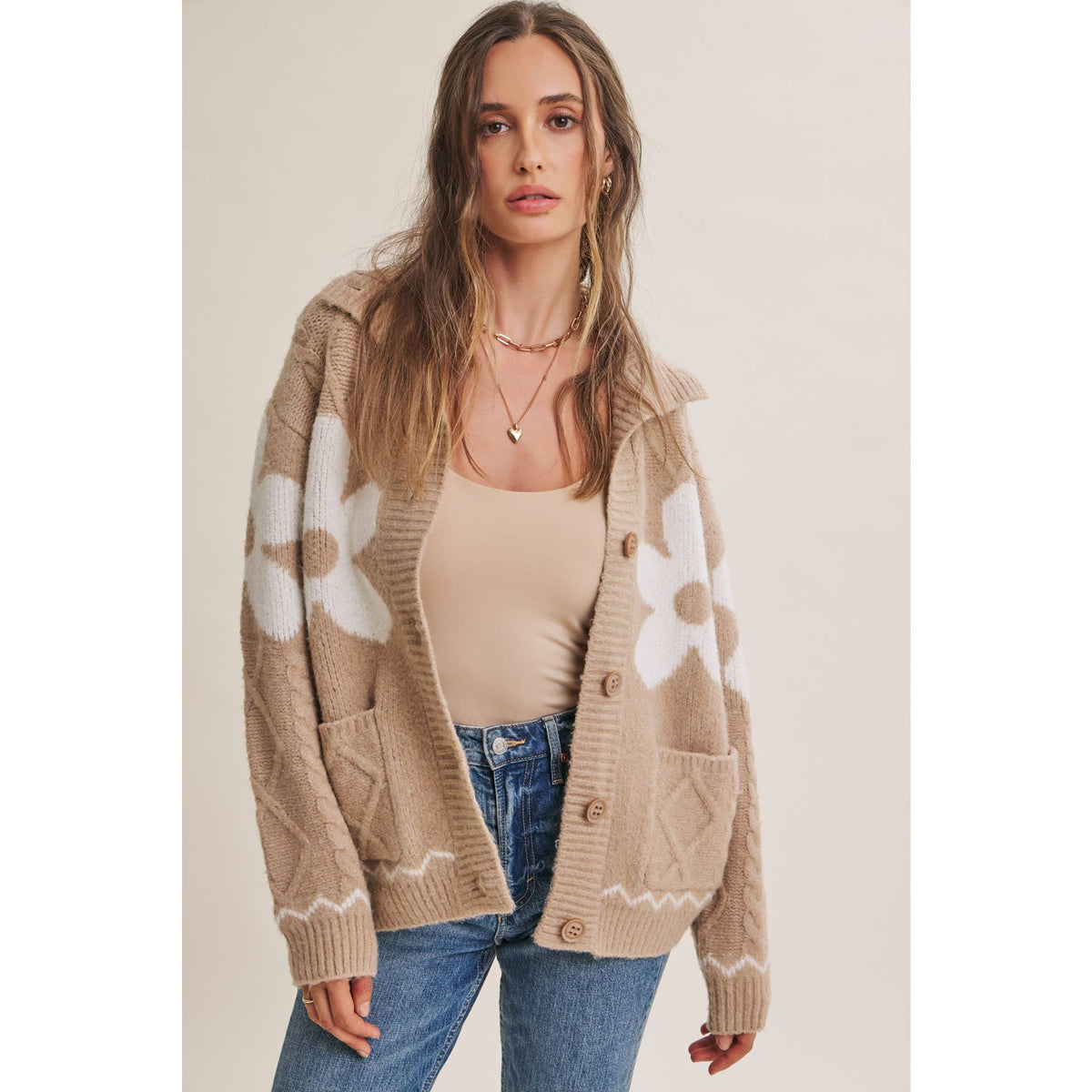 French Cotton Floral Cardigan