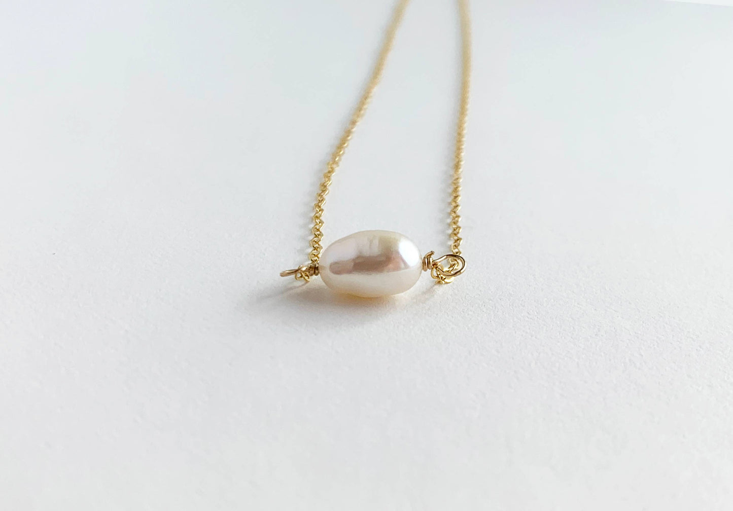 Single Pearl Necklace | June Birthstone