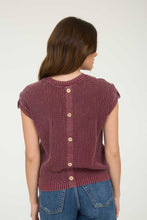 Load image into Gallery viewer, Burgundy Washed Short Sleeve Sweater Top
